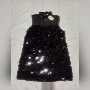 H&M Black Sequin Midi Dress